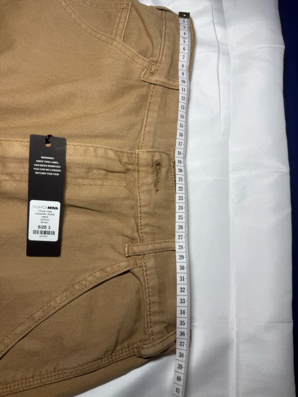 Fashion Nova women’s Tan Carpenter Chino Pants